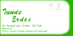 tunde erdei business card